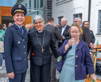 Polizeiseelsorgerin Miriam Groß, Regionalbischöfin Dr. Dorothea Greiner, Rabbinerin Dr. Yael Deusel